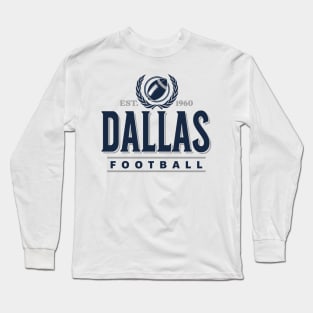 Retro Dallas Football Vintage Crest Long Sleeve T-Shirt